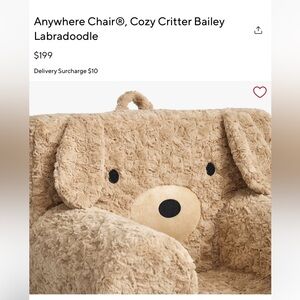 NWT PBK Anywhere Chair Cozy Critter Bailey Labradoodle Slipcover Only